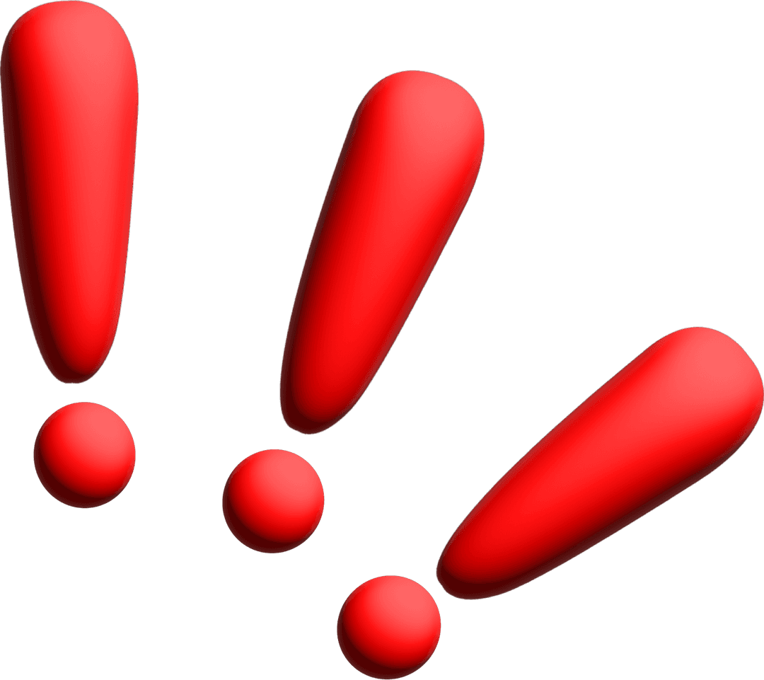 3D Exclamation Marks